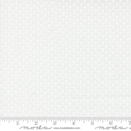 Image of A Cat Named Stitch Hexagons Cream White quilting cotton fabric by Camille Roskelley for Riley Blake Designs. Features hexagons on a white background. Cute Little Fabric Shop.