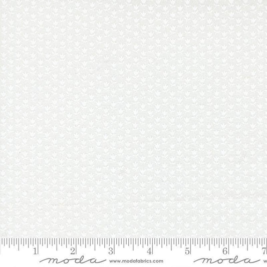 Image of A Cat Named Stitch Hexagons Cream White quilting cotton fabric by Camille Roskelley for Riley Blake Designs. Features hexagons on a white background. Cute Little Fabric Shop.