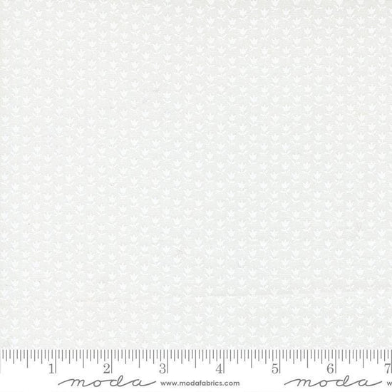 Image of A Cat Named Stitch Hexagons Cream White quilting cotton fabric by Camille Roskelley for Riley Blake Designs. Features hexagons on a white background. Cute Little Fabric Shop.