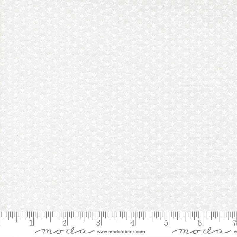 Image of A Cat Named Stitch Hexagons Cream White quilting cotton fabric by Camille Roskelley for Riley Blake Designs. Features hexagons on a white background. Cute Little Fabric Shop.