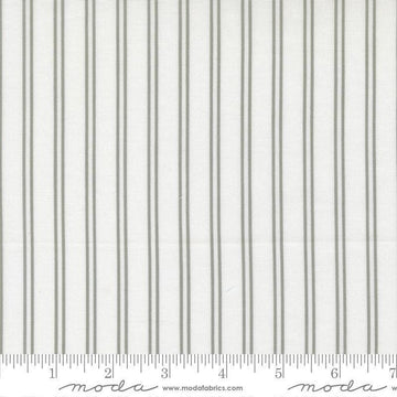 Image of A Cat Named Stitch Stripes Cream Grey quilting cotton fabric by Camille Roskelley for Riley Blake Designs. Features stripes on a cream background. Cute Little Fabric Shop.