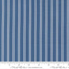 Image of A Cat Named Stitch Stripes Sea quilting cotton fabric by Camille Roskelley for Riley Blake Designs. Features stripes on a blue background. Cute Little Fabric Shop.