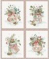 SALE Holiday Spirit Season's Greetings Pillow Panel Christmas Fabric - PD17467 - Riley Blake Quilting Cotton Fabric
