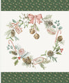 SALE Holiday Spirit Season's Greetings Wreath Panel Christmas Fabric - PD17466 - Riley Blake Quilting Cotton Fabric