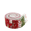 SALE Holiday Spirit 2.5" Rolie Polie Christmas Fabric - RP-17460-40 - 40-piece Precut - Riley Blake Quilting Cotton Fabric
