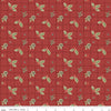 Image of Holiday Spirit Holly Red quilting cotton fabric by Lisa Audit for Riley Blake Designs. Features holly on a red background. Cute Little Fabric Shop.