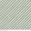 Image of Holiday Spirit Stripes Green quilting cotton fabric by Lisa Audit for Riley Blake Designs. Features stripes on a green background. Cute Little Fabric Shop.