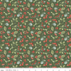 Image of Holiday Spirit Berries Green quilting cotton fabric by Lisa Audit for Riley Blake Designs. Features berries on a green background. Cute Little Fabric Shop.