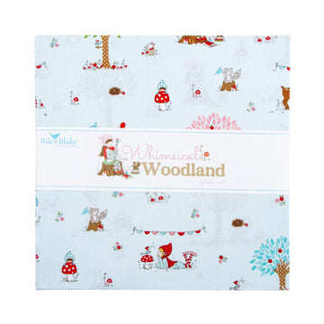 Whimsical Woodland 10" Stacker Floral Fabric - 10-17640-42 - 42-Piece Precut - Riley Blake Quilting Cotton Fabric