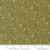 Image of Fieldrush Ivy Basil quilting cotton fabric by Basic Grey for Moda Fabrics. Features flowers on a green background. Cute Little Fabric Shop.
