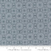Image of Fieldrush Jasmine Bramble quilting cotton fabric by Basic Grey for Moda Fabrics. Features flowers on a blue background. Cute Little Fabric Shop.