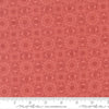 Image of Fieldrush Jasmine Azalea quilting cotton fabric by Basic Grey for Moda Fabrics. Features flowers on a red background. Cute Little Fabric Shop.