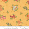 Image of Fieldrush Camellia Sunshine quilting cotton fabric by Basic Grey for Moda Fabrics. Features flowers on a yellow background. Cute Little Fabric Shop.