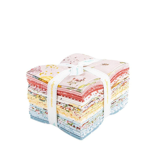 Sketchbook Fat Quarter Bundle Floral Fabric - FQ-17520-20 - 20-Piece Precut - Riley Blake Quilting Cotton Fabric