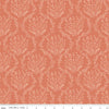 Image of Sketchbook Vines Ginger quilting cotton fabric by Lisa Audit for RIley Blake Designs. Features leaves on an orange background. Cute Little Fabric Shop.