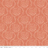 Image of Sketchbook Vines Ginger quilting cotton fabric by Lisa Audit for RIley Blake Designs. Features leaves on an orange background. Cute Little Fabric Shop.
