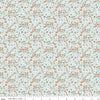 Image of Sketchbook Blossoms Blue quilting cotton fabric by Lisa Audit for RIley Blake Designs. Features flowers on a blue background. Cute Little Fabric Shop.