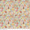 Image of Sketchbook Flower Garden Cream quilting cotton fabric by Lisa Audit for RIley Blake Designs. Features flowers on a cream background. Cute Little Fabric Shop.
