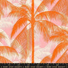Image of Poolside Too Palms Balmy quilting cotton fabric by Ruby Star Society for Moda Fabrics. Features trees on an orange background. Cute Little Fabric Shop.