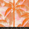 Image of Poolside Too Palms Balmy quilting cotton fabric by Ruby Star Society for Moda Fabrics. Features trees on an orange background. Cute Little Fabric Shop.