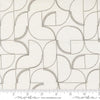 Image of Mira Echo Pearl quilting cotton fabric by Zen Chic for Moda Fabrics. Features a geometric pattern on a white background. Cute Little Fabric Shop.