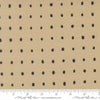 Image of Mira Pure Tan quilting cotton fabric by Zen Chic for Moda Fabrics. Features polka dots on a brown background. Cute Little Fabric Shop.