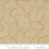 Image of Mira Echo Tan quilting cotton fabric by Zen Chic for Moda Fabrics. Features a geometric pattern on a brown background. Cute Little Fabric Shop.