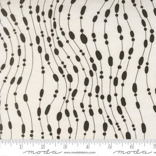 Image of Mira Whisper Pearl quilting cotton fabric by Zen Chic for Moda Fabrics. Features dots on a white background. Cute Little Fabric Shop.