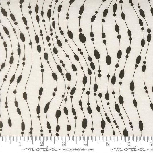 Image of Mira Whisper Pearl quilting cotton fabric by Zen Chic for Moda Fabrics. Features dots on a white background. Cute Little Fabric Shop.