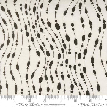 Image of Mira Whisper Pearl quilting cotton fabric by Zen Chic for Moda Fabrics. Features dots on a white background. Cute Little Fabric Shop.