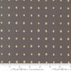 Image of Mira Pure Graphite quilting cotton fabric by Zen Chic for Moda Fabrics. Features polka dots on a gray background. Cute Little Fabric Shop.
