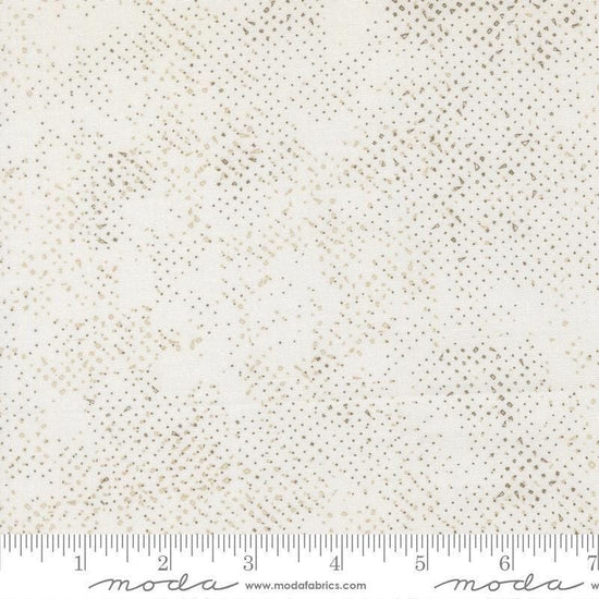 Image of Mira Spotted Pearl quilting cotton fabric by Zen Chic for Moda Fabrics. Features printed texture on a white background. Cute Little Fabric Shop.