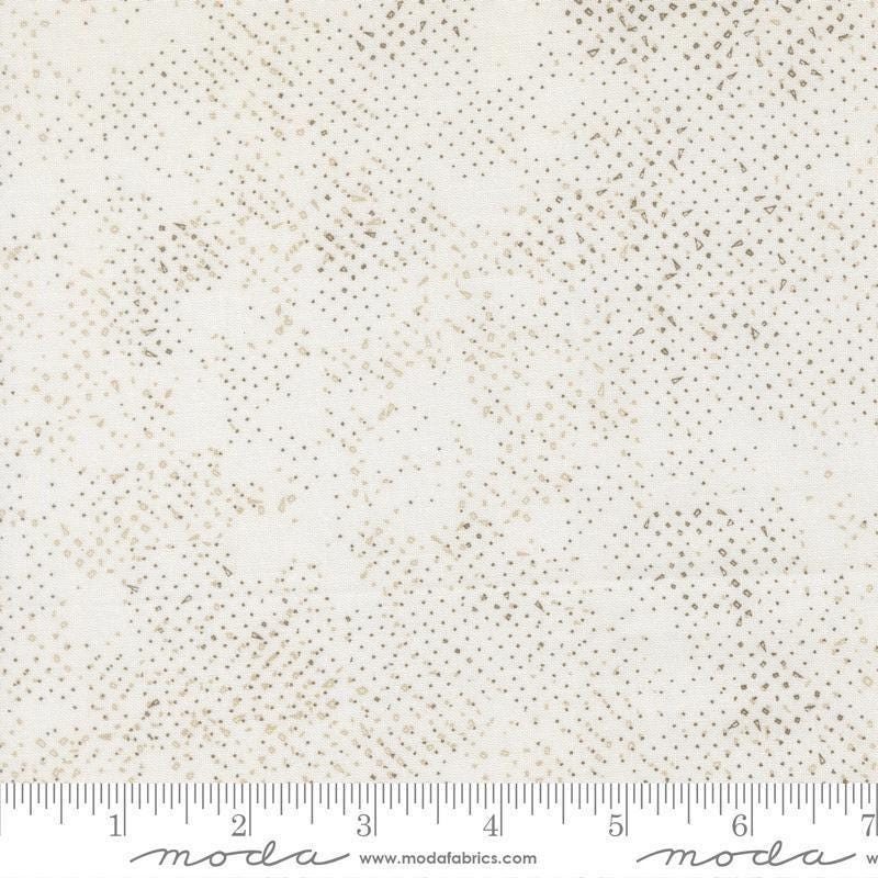 Image of Mira Spotted Pearl quilting cotton fabric by Zen Chic for Moda Fabrics. Features printed texture on a white background. Cute Little Fabric Shop.