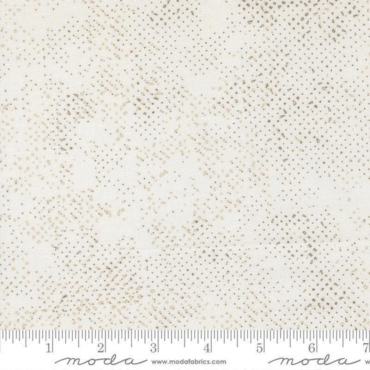 Image of Mira Spotted Pearl quilting cotton fabric by Zen Chic for Moda Fabrics. Features printed texture on a white background. Cute Little Fabric Shop.