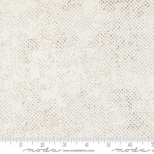 Image of Mira Spotted Pearl quilting cotton fabric by Zen Chic for Moda Fabrics. Features printed texture on a white background. Cute Little Fabric Shop.