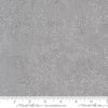 Image of Mira Spotted Light Gray quilting cotton fabric by Zen Chic for Moda Fabrics. Features printed texture on a gray background. Cute Little Fabric Shop.
