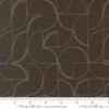 Image of Mira Echo Onyx quilting cotton fabric by Zen Chic for Moda Fabrics. Features a geometric pattern on a brown background. Cute Little Fabric Shop.