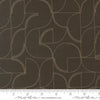 Image of Mira Echo Onyx quilting cotton fabric by Zen Chic for Moda Fabrics. Features a geometric pattern on a brown background. Cute Little Fabric Shop.
