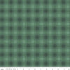 Image of Evergreen Wishes Plaid Green quilting cotton fabric by Traci Reed for Riley Blake Designs. Features plaid on a green background. Cute Little Fabric Shop.