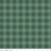 Image of Evergreen Wishes Plaid Green quilting cotton fabric by Traci Reed for Riley Blake Designs. Features plaid on a green background. Cute Little Fabric Shop.