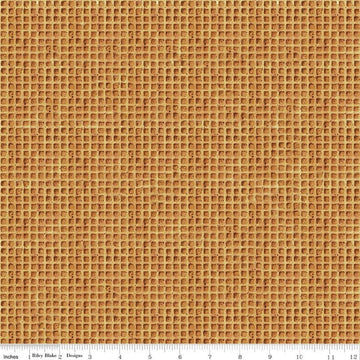 Image of Gingerbread Waffle Cone Gingersnap quilting cotton fabric by J. Wecker Frisch for Riley Blake Designs. Features checks on a brown background. Cute Little Fabric Shop.