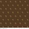 Image of Gingerbread Gingerbread Toss Brown quilting cotton fabric by J. Wecker Frisch for Riley Blake Designs. Features gingerbread men on a brown background. Cute Little Fabric Shop.