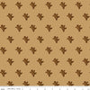Image of Gingerbread Gingerbread Toss Gingersnap quilting cotton fabric by J. Wecker Frisch for Riley Blake Designs. Features gingerbread men on a brown background. Cute Little Fabric Shop.