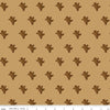 Image of Gingerbread Gingerbread Toss Gingersnap quilting cotton fabric by J. Wecker Frisch for Riley Blake Designs. Features gingerbread men on a brown background. Cute Little Fabric Shop.