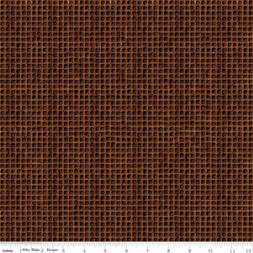 Image of Gingerbread Waffle Cone Chocolate quilting cotton fabric by J. Wecker Frisch for Riley Blake Designs. Features checkers on a brown background. Cute Little Fabric Shop.