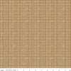 Image of Gingerbread Sugary Gingham Gingersnap quilting cotton fabric by J. Wecker Frisch for Riley Blake Designs. Features gingham on a brown background. Cute Little Fabric Shop.
