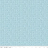 Image of Gingerbread Tiny Cookies Blue quilting cotton fabric by J. Wecker Frisch for Riley Blake Designs. Features cookies on a blue background. Cute Little Fabric Shop.