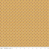 Image of Gingerbread Royal Icing Dots Gingersnap quilting cotton fabric by J. Wecker Frisch for Riley Blake Designs. Features dots on a brown background. Cute Little Fabric Shop.