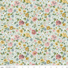 3-Yard-Cut - SALE Rosewood Briar Cottage Whisper Green Floral Fabric - 108" Wide Quilt Back - WB17498 - Riley Blake Quilting Cotton Fabric