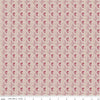 Image of Northanger Abbey Richard quilting cotton fabric by Official Licensed Product for Riley Blake Designs. Features flowers on a pink background. Cute Little Fabric Shop.